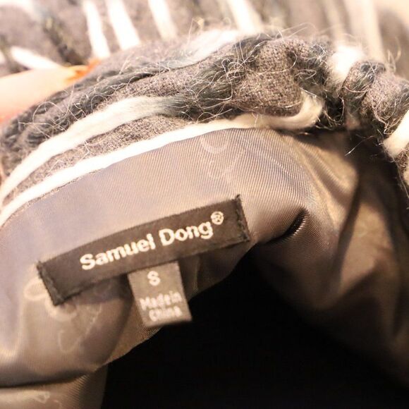 Vintage 1970s Abstract Belted Coat Sz S - Picture 4 of 8